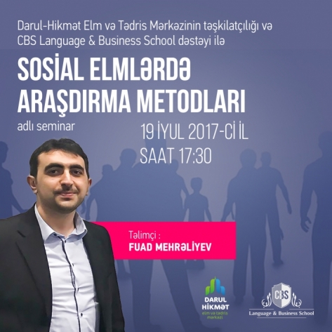 Fuad Mehrəliyevin təqdimatında "Sosial Elmlərdə Araşdırma Metodları" mövzusunda seminar